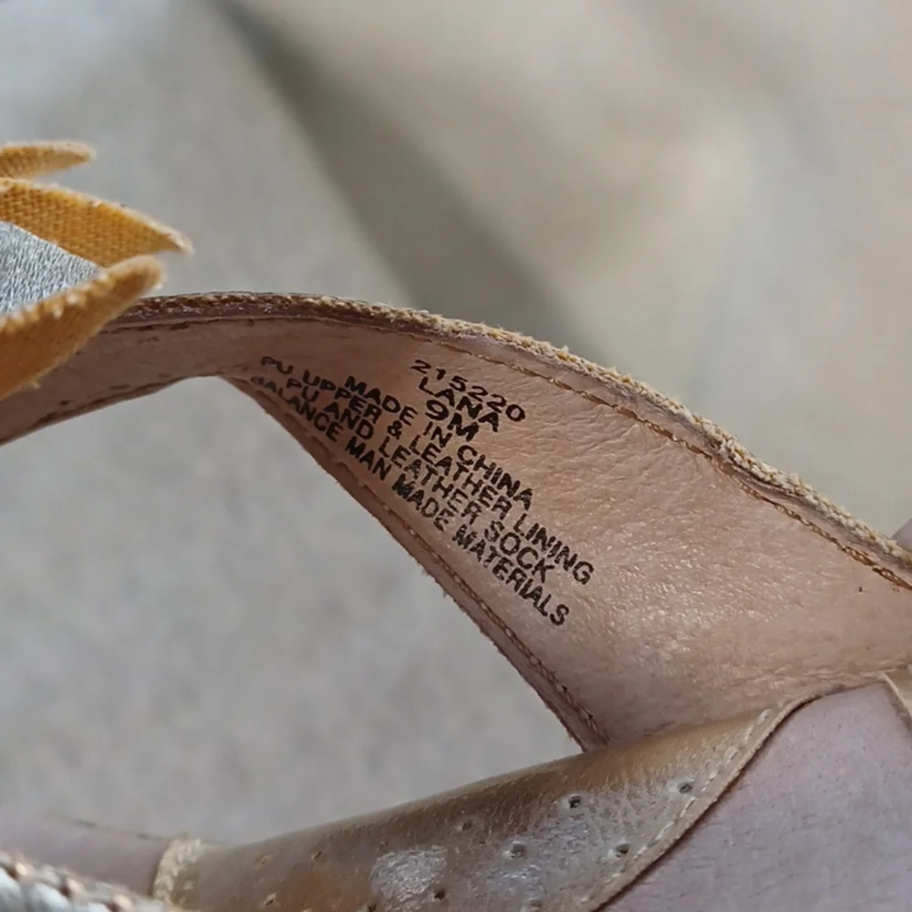 Gold Wedge Sandals - Picture 6 of 7